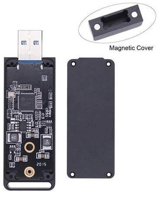 Alt view image 9 of 14 - CY M.2 NVME SSD Enclosure Adapter USB 3.1 Gen2 10Gbp to NVME PCI-E M-Key Solid State Drive External Enclosure for 2242mm 2230mm NVMe M-Key M.2 SSD