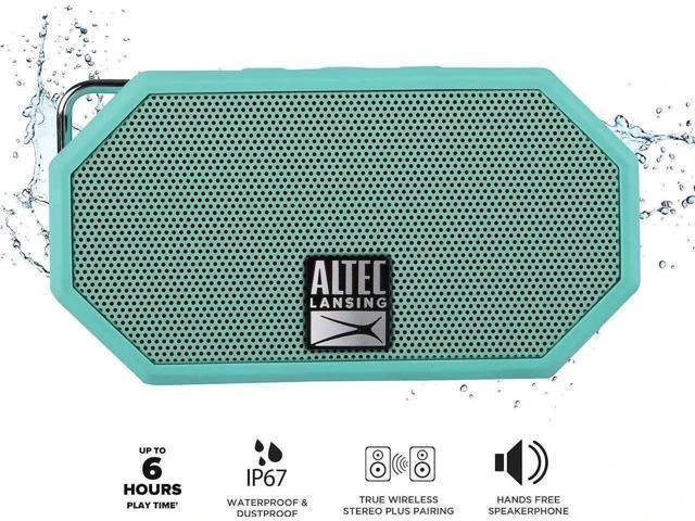 Alt view image 11 of 14 - Altec Lansing Mini H2O - Waterproof Bluetooth Speaker, IP67 Certified & Floats in Water, Compact & Portable Speaker for Hiking, Camping, Pool, and Beach