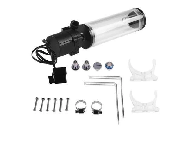 Alt view image 6 of 10 - Water Cooling Pump G1/4 Thread XHC8+160mm Cylinder Water Tank Pump Radiator Kit For PC Laptop Computer Fan Water Cooling