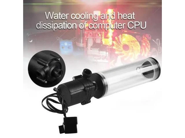 Alt view image 8 of 10 - Water Cooling Pump G1/4 Thread XHC8+160mm Cylinder Water Tank Pump Radiator Kit For PC Laptop Computer Fan Water Cooling