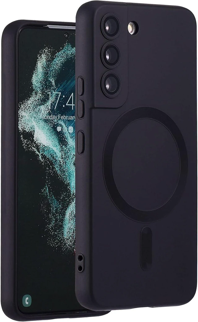 Alt view image 7 of 12 - Magnetic for Samsung Galaxy S21 Case,Soft Silicone Samsung Galaxy S21 Phone Case with Camera Protection,Anti-Scratch Samsung Galaxy S21 Case Compatible with MagSafe, Black