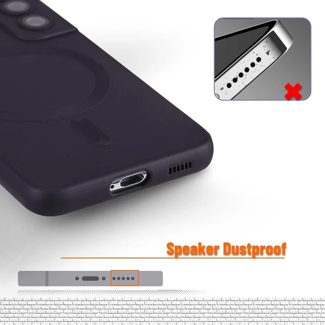 Alt view image 11 of 12 - Magnetic for Samsung Galaxy S21 Case,Soft Silicone Samsung Galaxy S21 Phone Case with Camera Protection,Anti-Scratch Samsung Galaxy S21 Case Compatible with MagSafe, Black