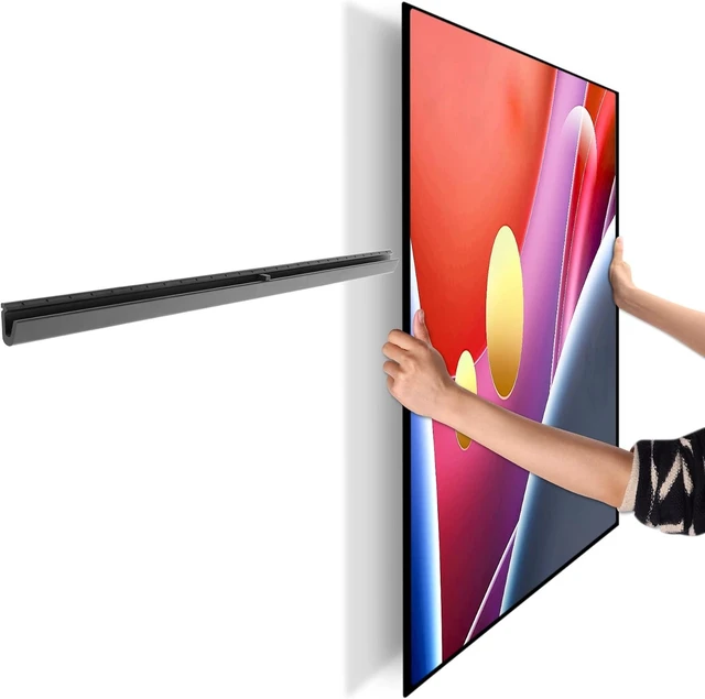 Alt view image 8 of 14 - Studless TV Wall Mount, No Drill Drywall TV Mount for 32-75 Inch Smart TVs, Max VESA 600x400mm, Low Profile, No Stud, No Anchors, Tv Wall Bracket Hanger, Holds up to 150 lbs