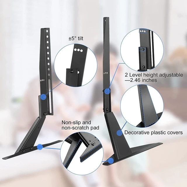 Alt view image 10 of 14 - Suptek Universal TV Stand Legs TV Feet for 23 to 42 inch LCD LED OLED Plasma TVs, Table Top Replacement TV Stand Pedestal Riser for Flat&Curved Screen Max VESA 400x200mm Up to 88lbs ML1732