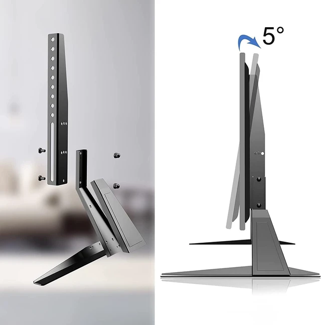 Alt view image 12 of 14 - Suptek Universal TV Stand Legs TV Feet for 23 to 42 inch LCD LED OLED Plasma TVs, Table Top Replacement TV Stand Pedestal Riser for Flat&Curved Screen Max VESA 400x200mm Up to 88lbs ML1732
