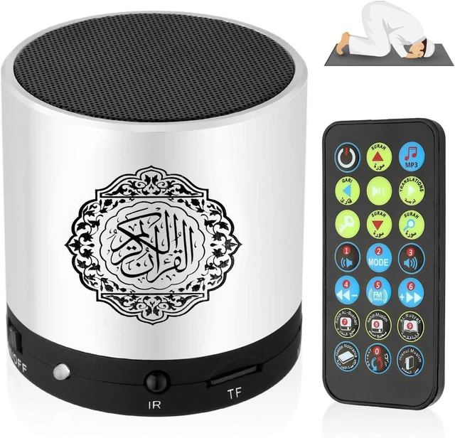 Alt view image 8 of 14 - Digital Quran Speaker FM Radio Silver Color with Remote Control Over 18Reciters and15 Translations Available Quality Qur'an Player Arabic English French, Urdu etc Mp3