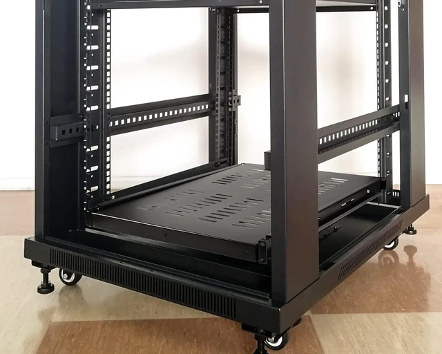 Alt view image 9 of 12 - Hortsun 1U Adjustable Rack Mount Shelf Vented Server Rack Drawer 175 lbs 27.5 to 38 Inch Adjustable Mounting Depth Blanking Panel Kit Universal Tray for 19 Inch AV/Network Equipment, Black(1 Piece)