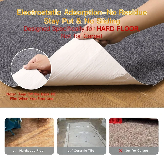Alt view image 9 of 14 - Office Chair Mat for Hardwood & Tile Floor, 55"x35" Computer Gaming Rolling Chair Mat, Under Desk Low-Pile Rug, Large Anti-Slip Floor Protector for Home Ofiice(Dark Gray)