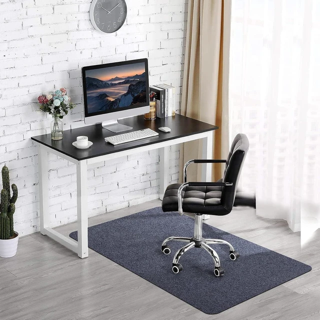 Alt view image 8 of 14 - Office Chair Mat for Hardwood & Tile Floor, 55"x35" Computer Gaming Rolling Chair Mat, Under Desk Low-Pile Rug, Large Anti-Slip Floor Protector for Home Ofiice(Dark Gray)