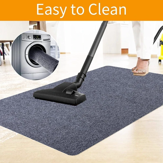 Alt view image 14 of 14 - Office Chair Mat for Hardwood & Tile Floor, 55"x35" Computer Gaming Rolling Chair Mat, Under Desk Low-Pile Rug, Large Anti-Slip Floor Protector for Home Ofiice(Dark Gray)
