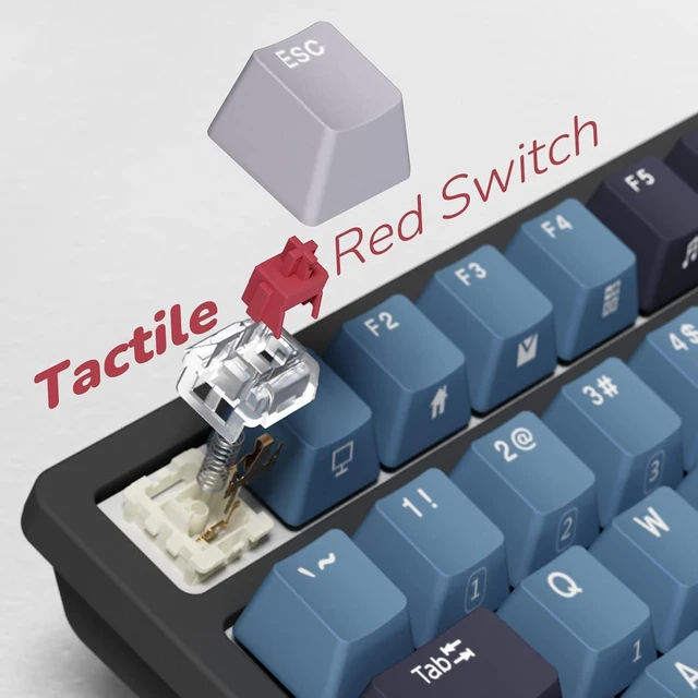 Alt view image 14 of 14 - RK ROYAL KLUDGE RK98 Wireless Mechanical Keyboard, Triple Mode 2.4G/BT5.1/USB-C Hot Swappable Keyboard with Number Pad, Pre-lubed Linear Switches RGB Backlit Gaming Keyboard, Software Support