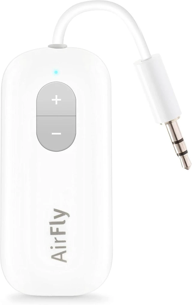 Alt view image 11 of 14 - Twelve South AirFly SE | Bluetooth Wireless Audio Transmitter Adapter for AirPods/Headphones, 20+ Hr Battery, Works with 3.5mm aux Jacks on Airplanes, TVs, Gym Equipment, and Travel