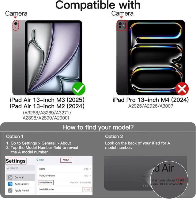 Alt view image 8 of 12 - JETech Clear Case for iPad Air 13-Inch M3/M2 (2025/2024), Anti-Yellowing Transparent Shockproof Slim Tablet Back Cover with Hard PC Back and Soft TPU Bumper