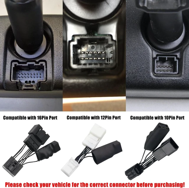 Alt view image 12 of 12 - GPS Dash Cam Power Adapter (16-pin Type A) for Select Ford F150/F250/F350 Explorer Bronco and More Connects to Rearview Mirror