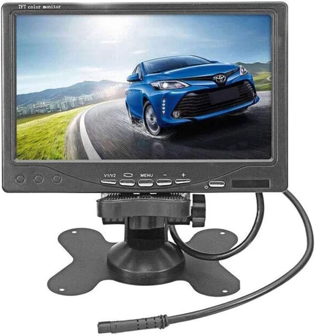 Alt view image 8 of 14 - Vehicle On-Dash Backup Monitor, 7" Digital HD Car TFT LCD Color Screen Display with 2 Video Input for Rear View Camera