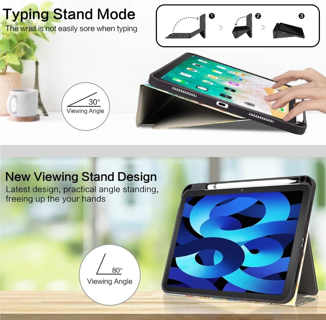 Alt view image 11 of 14 - Vimorco for iPad 10th/(A16) 11th Generation Case, for iPad Case 11th/10th Generation Pencil Holder Fit iPad Cases 11th/10th Gen 4 Viewing Angles, Typing Stand, Auto Wake/Sleep, Slim, Beach Road Sign