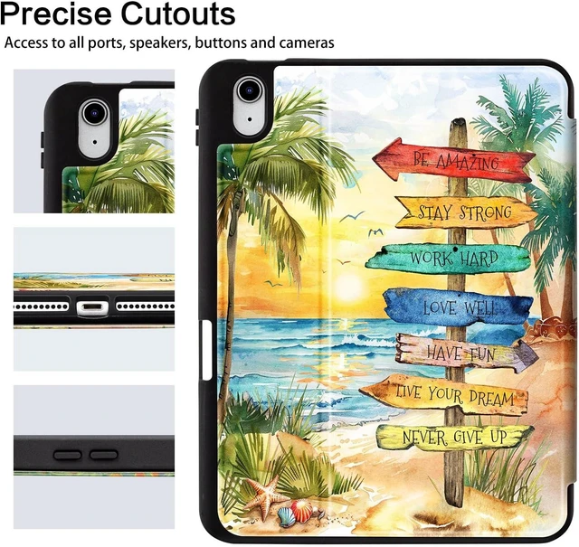 Alt view image 14 of 14 - Vimorco for iPad 10th/(A16) 11th Generation Case, for iPad Case 11th/10th Generation Pencil Holder Fit iPad Cases 11th/10th Gen 4 Viewing Angles, Typing Stand, Auto Wake/Sleep, Slim, Beach Road Sign