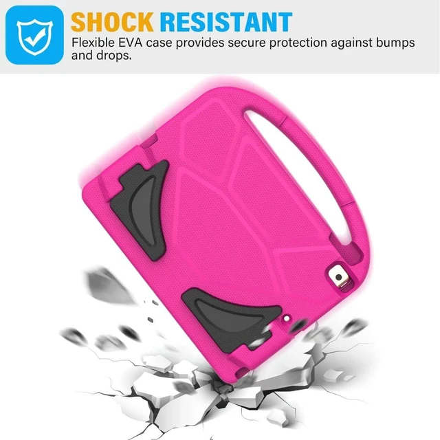 Alt view image 14 of 14 - SUPLIK Kids Case for iPad 9th/8th/7th Generation - iPad 10.2 inch 2021/2020/2019 Case with Built-in Screen Protector, Durable Shockproof Handle Stand Kids Cover for Apple iPad 7/8/9 Gen, Pink