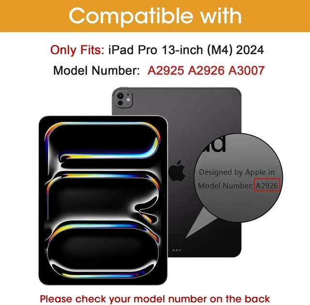 Alt view image 8 of 12 - ProCase for iPad Pro 13 Inch (M4) Case 2024, Smart Cover iPad Pro M4 13 Inch Case, Slim Stand Translucent Hard Shell Back, Supports Touch ID, Auto Wake/Sleep -Black