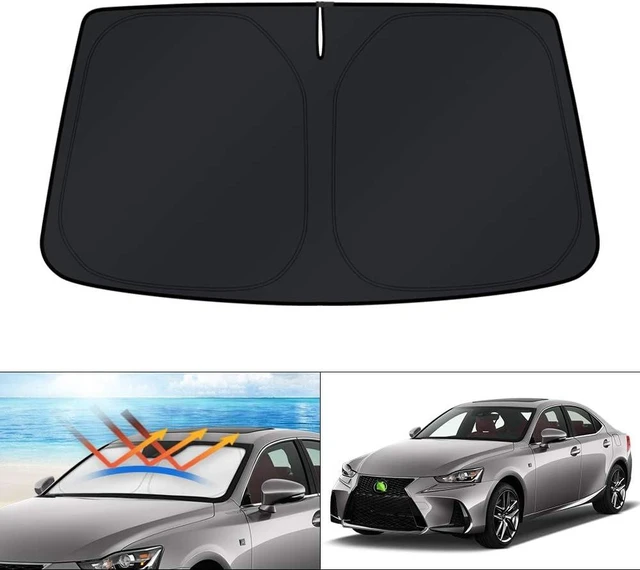 Alt view image 8 of 14 - KUST Windshield Sun Shade for Lexus IS300/IS350/IS500/IS250/IS200t 2014-2026 Custom Fit Shade Accessories Foldable Sun Visor Protector Blocks UV Rays Keep Car Cooler (NOT for Lexus RX, ES)