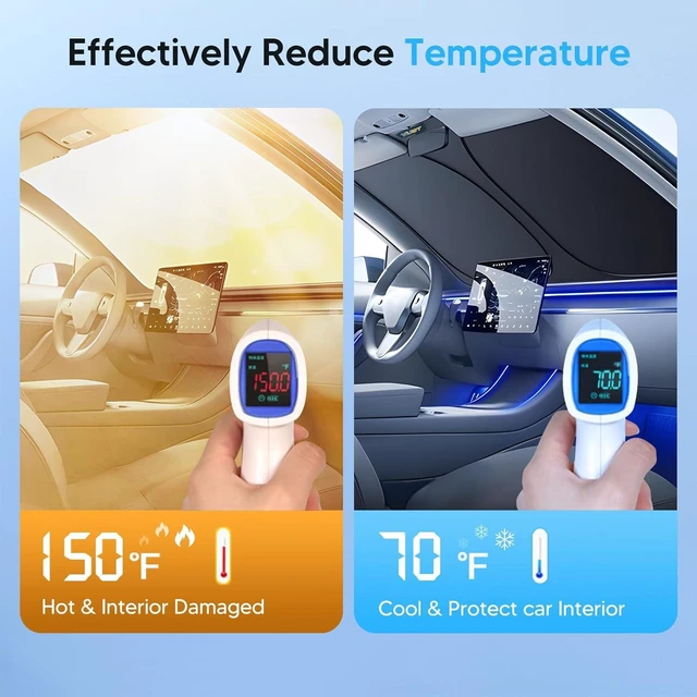 Alt view image 10 of 14 - KUST Windshield Sun Shade for Lexus IS300/IS350/IS500/IS250/IS200t 2014-2026 Custom Fit Shade Accessories Foldable Sun Visor Protector Blocks UV Rays Keep Car Cooler (NOT for Lexus RX, ES)