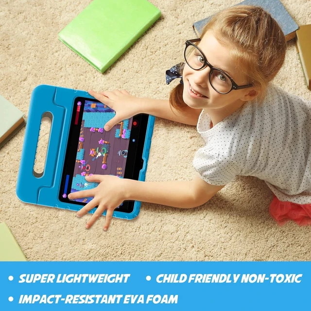 Alt view image 13 of 14 - ProCase Kids Case for iPad A16 11th Generation 2025/iPad 10th Generation 2022 with Pencil Holder, iPad 11/10 Case Shockproof Lightweight Cover with Stand Convertible Handle for Children -Blue