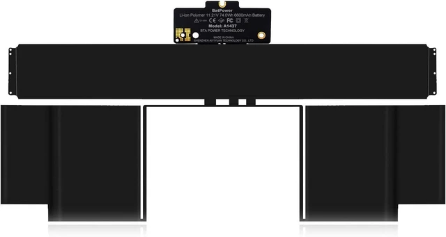 Alt view image 8 of 12 - BatPower A1437 Replacement Laptop Battery for Apple Late 2012 Early 2013 MacBook Pro 13-inch Retina A1425 EMC 2557 EMC 2672 Battery MacBook Pro 13" A1425 Apple A1437 Battery 74Wh