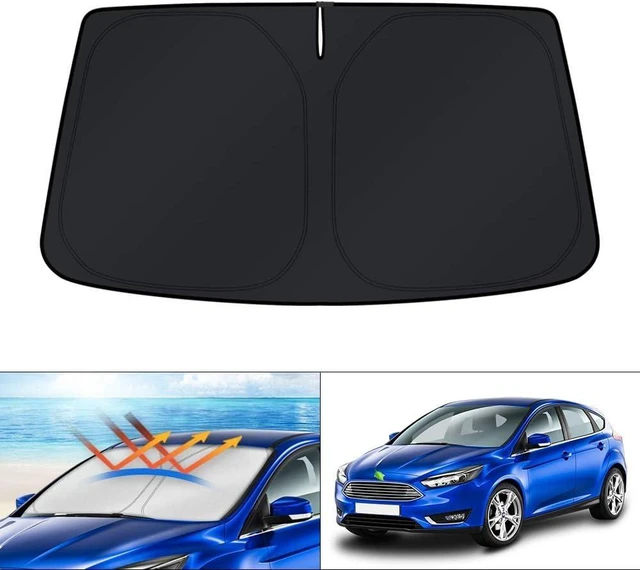 Alt view image 7 of 12 - KUST Windshield Sun Shade for Ford Focus 2012-2018 Hatchback Accessories Custom Fit Window Shade Foldable Sun Visor Protector Blocks UV Rays Keep Your Car Cooler
