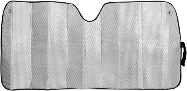 Alt view image 8 of 12 - Car Windshield Sunshade-Thicken 5-Layer Bubble Block Heat and Sun UV Rays, Front Windshield Sun Shade- Keeps Your Vehicle Cool - 58 x 27.5 Inch (New Silver)