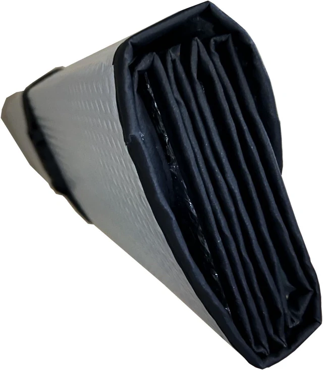 Alt view image 10 of 12 - Car Windshield Sunshade-Thicken 5-Layer Bubble Block Heat and Sun UV Rays, Front Windshield Sun Shade- Keeps Your Vehicle Cool - 58 x 27.5 Inch (New Silver)