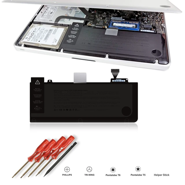 Alt view image 9 of 10 - BatPower A1322 Replacement Laptop Battery for Apple Mid 2009 2010 2012 Early 2011 Late 2011 MacBook Pro 13 A1278 EMC 2326 2351 2419 2554 2555 Battery MacBook Pro 13" A1278 Apple A1322 Battery 63.5Wh