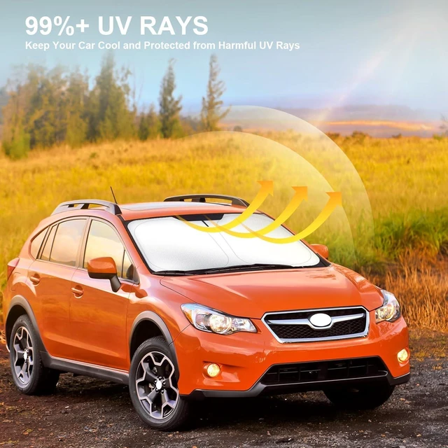 Alt view image 12 of 14 - Car Windshield Sun Shade Compatible with 2018 2019 2020 2021 2022 2023 2024 2025 Subaru Crosstrek 2.0i Premium Limited Wagon Accessories Foldable Sunshade Custom Windshield Sun Visor