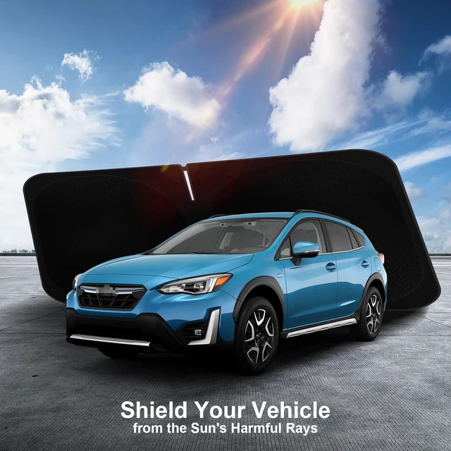Alt view image 13 of 14 - Car Windshield Sun Shade Compatible with 2018 2019 2020 2021 2022 2023 2024 2025 Subaru Crosstrek 2.0i Premium Limited Wagon Accessories Foldable Sunshade Custom Windshield Sun Visor