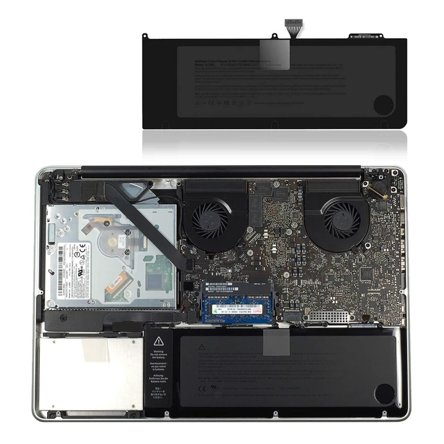 Alt view image 7 of 10 - BatPower A1382 Replacement Laptop Battery for Apple Early 2011 Late 2011 Mid 2012 MacBook Pro 15-inch A1286 EMC 2353-1 2556 2563 Battery MacBook Pro 15" Core i7 A1286 Apple A1382 Battery 77.5Wh