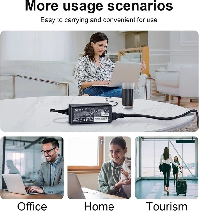 Alt view image 13 of 14 - USB C Laptop Charger Compatible with Dell Laptop Chromebook Charger 65W 45W USB Type C Fast Power Adapter