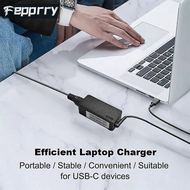 Alt view image 11 of 12 - 65W USB C Laptop Charger Compatible with Lenovo Thinkpad/Yoga/Chromebook, ADLX65YDC2A Replacement for Lenovo Laptop Charger