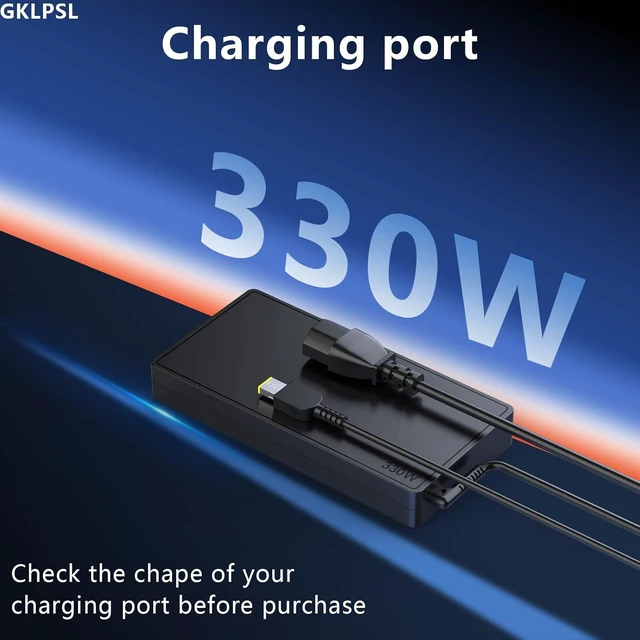 Alt view image 9 of 14 - 330W 300W GaN Legion Charger Compatible with Lenovo 9/9i/Pro 7/7/Pro 5/5 16IRX8H 16IRX8 15ARH7H 15ACH6A 16ARH7H 16ARX8 16IRX8 16IAH7H 15ACH6H 15ITH6H 15IAH6H 15IAH7H 17ITH6H 16ARHA7 16IAX7 Y9000 Y7000