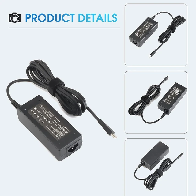 Alt view image 8 of 10 - 45W Type USB C Charger for Acer Chromebook Plus Spin 11 13 15 CP311 CP315 CP513 CP713:CP311-1H CP311-2H CP311-1H-C1FS 1H-C5PN 1HN-C2DV 2H-C679;CP315-1H 2H-C679 3HT;CB514 CB515 CB514-4HT-375Z