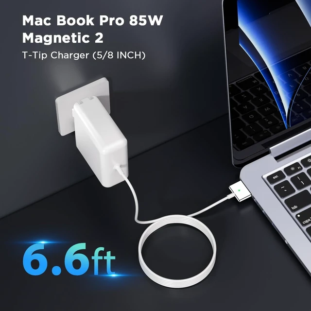 Alt view image 13 of 14 - 85W Charger for MacBook Pro,Charger Adapter with Fast Charging,Replacement AC 2T-Tip Connector Power Adapter,Laptop Charger Compatible with MacBook pro & Air 13 inch-15 inch Retina After Mid 2012-2017