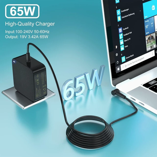 Alt view image 11 of 14 - Charger Compatible with Gateway Laptop GWTN156-2BL GWTN141-4BK GWNR71517-BL GWNC31514-BK, 19V 3.42A Power Supply Cord
