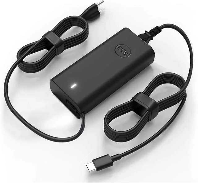 Alt view image 7 of 12 - 65W USB C Laptop Charger Compatible with Dell Laptop Charger USB C: Latitude 5520 5530 5540 5450 5420 3550 7420 Chromebook XPS 13 Dell Power Cord Type C