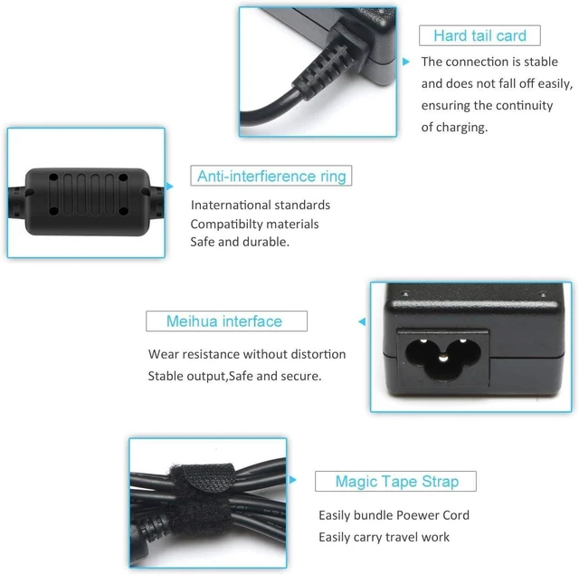 Alt view image 12 of 14 - for HP Model 14 Laptop Charger 14-m 14-dk 14-dq 14-df 14-dh 14-ds 14-dw 14-cf 14-fg 14-ce 14-ck 14-cm 14-ac 14-af 14-ak 14-al 14-an 14-dq0002dx 14-ak041dx Series Power Supply Cord 65W