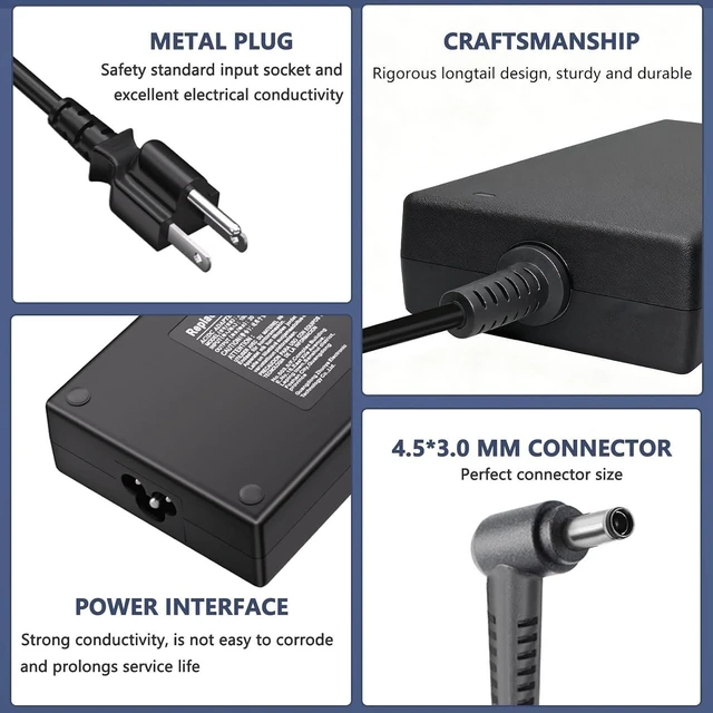 Alt view image 14 of 14 - 20V 12A 240W Laptop Charger for MSI Katana 15 17 B13V B13VFK B13VGK B12V B12VGK B12VFK B12VEK Crosshair 15 16 17 Katana GF76 Stealth 14 Studio GS66 GF66 GF76 GL66 GL76-4.5 * 3.0MM