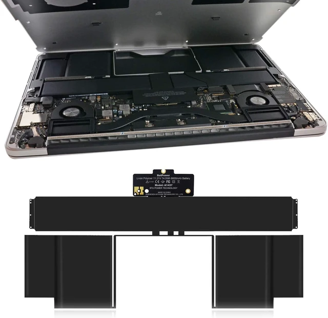 Alt view image 11 of 12 - BatPower A1437 Replacement Laptop Battery for Apple Late 2012 Early 2013 MacBook Pro 13-inch Retina A1425 EMC 2557 EMC 2672 Battery MacBook Pro 13" A1425 Apple A1437 Battery 74Wh