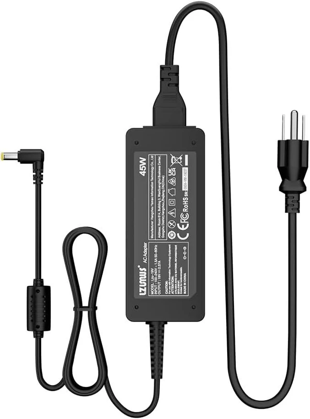 Alt view image 14 of 14 - 45W AC Adapter Charger 19V 2.37A 5.5x1.7mm for Acer Laptop Adaptor Aspire P255 v15 5750 1400 A045R021L for Aspire 3/5 Series Power Supply