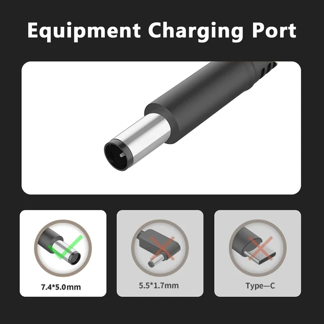 Alt view image 7 of 10 - 180W Laptop Charger Compatible with Dell G7 15 17 7588 7590 7790 G5 15 5515 5587 5590 G3 15 3579 17 3779 Precision 7670 7770 AC Adapter for Gaming Laptops 19.5V 9.23A 7.4mm Power Cord