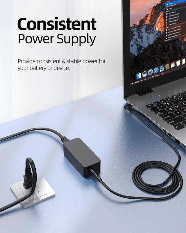 Alt view image 14 of 14 - 45W AC Charger Fit for HP 17-cp0xxx 17-cp1xxx 17-cp0000 17-cp1000 17-cp0025cl 17-cp0056 17-cp0076nr 17-cp1124od 17.3 inch 17-cp3047nr 17-cp3055cl 17-cp2124od Laptop PC Notebook Power Supply Cord