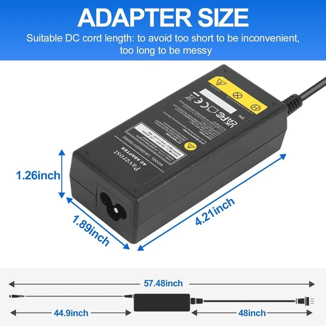 Alt view image 12 of 14 - Laptop Charger 45W Power Cord: Replacement for HP Pavilion Charger Model 741727-001 AC Adapter - 45W 19.5V 2.31A for HP Stream 14 15 11 13 Computer Power Supply