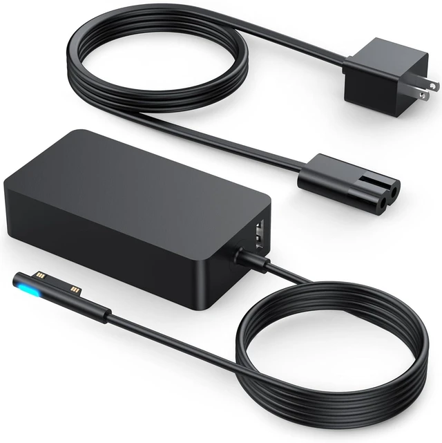 Alt view image 8 of 14 - Surface Laptop Charger - 65W for Microsoft Surface Laptop 5 4 3 2, Windows Surface Laptop Studio, Surface Pro 9 8 7+ 7 6 5 4 3 X, Surface Go 3 2, Surface Book 2 Power Supply AC Adapter Cord