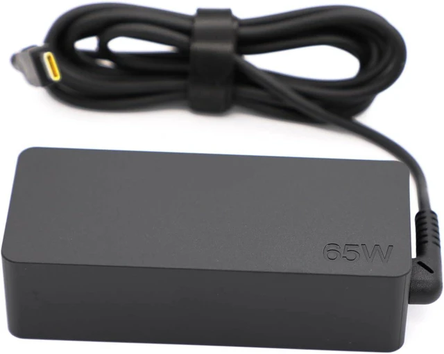 Alt view image 10 of 14 - Lenovo Laptop Charger 65W Watt USB Type C(USB-C) AC Power Adapter - ThinkPad T14 T15 E14 E15 X1Carbon X13 2023